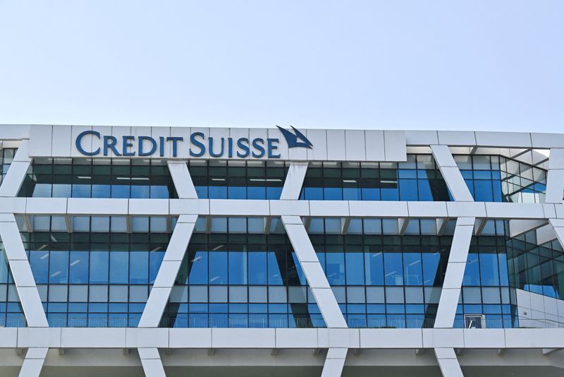 &copy; Reuters. FILE PHOTO: A view of the Credit Suisse office in Singapore, March 16, 2023. REUTERS/Caroline Chia/File Photo