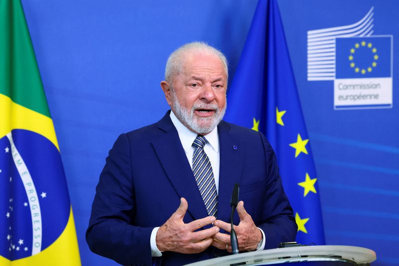 &copy; Reuters. Presidente Luiz Inácio Lula da Silva em Bruxelas
17/07/2023 REUTERS/Yves Herman