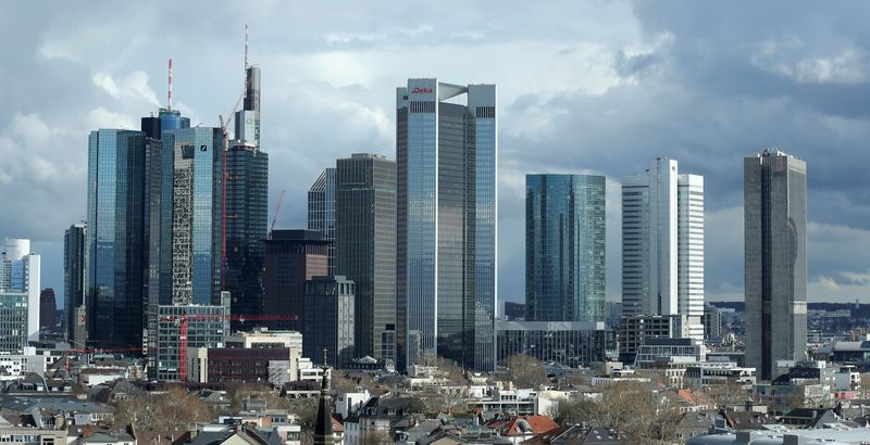 &copy; Reuters. FILE PHOTO: The financial district in Frankfurt, Germany, March 18, 2019. REUTERS/Ralph Orlowski/