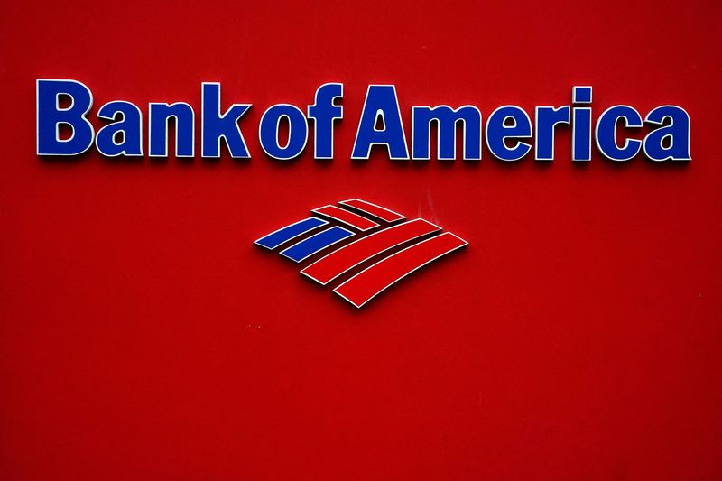 &copy; Reuters. FILE PHOTO: A Bank of America logo is pictured in the Manhattan borough of New York City, New York, U.S., January 30, 2019. REUTERS/Carlo Allegri/File Photo