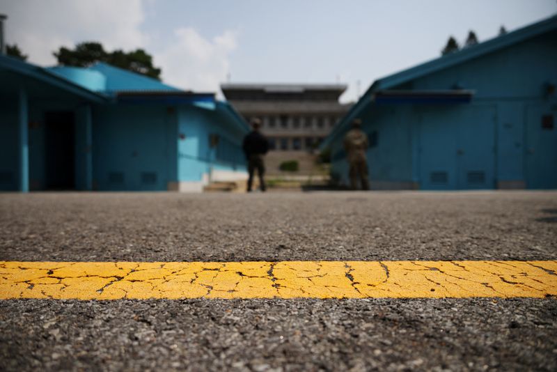 &copy; Reuters. FILE PHOTO: A general view shows the truce village of Panmunjom inside the demilitarized zone (DMZ) separating the two Koreas, South Korea, July 19, 2022.    REUTERS/Kim Hong-Ji/Pool