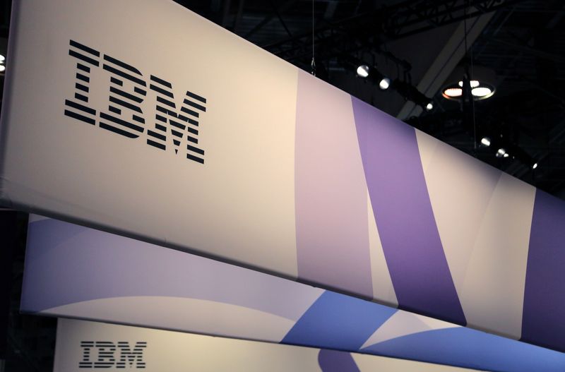 &copy; Reuters. FILE PHOTO: The logo for IBM is seen at the SIBOS banking and financial conference in Toronto, Ontario, Canada October 19, 2017.   REUTERS/Chris Helgren/File Photo 