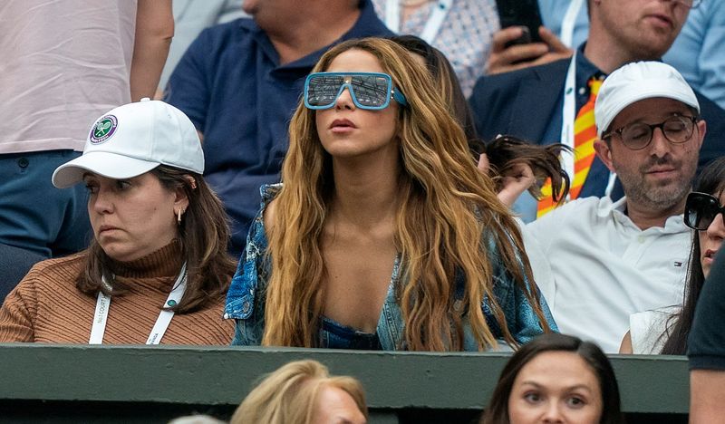 &copy; Reuters. Shakira em Wimbledon
 14/7/2023    Susan Mullane-USA TODAY Sports