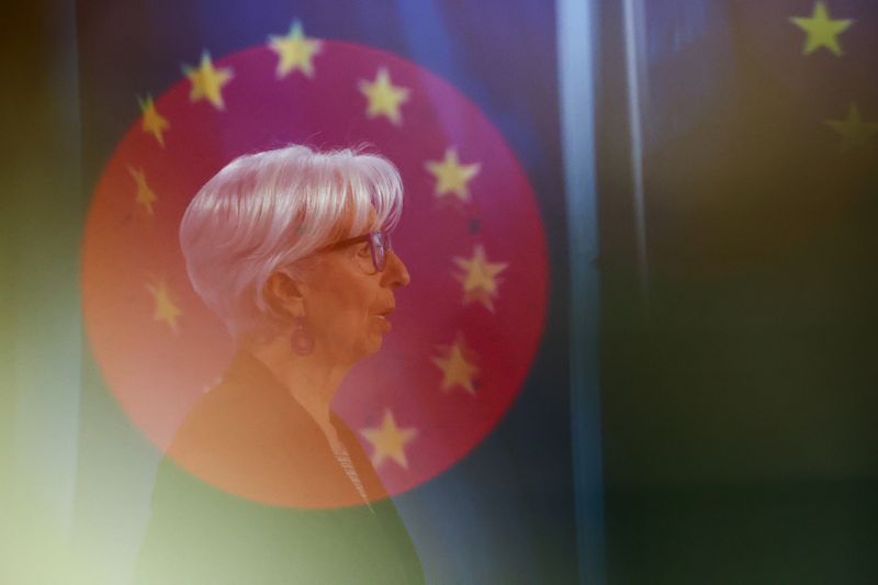 &copy; Reuters. FILE PHOTO: European Central Bank (ECB) President Christine Lagarde speaks to reporters following the Governing Council's monetary policy meeting, in Frankfurt, Germany May 4, 2023. REUTERS/Kai Pfaffenbach