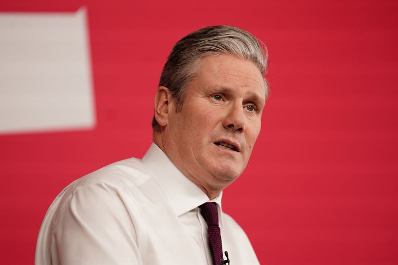 &copy; Reuters. Leader of the Labour Party Keir Starmer during a news conference at the Labour Party headquarters in central London on March 21, 2023. Jordan Pettitt/Pool via REUTERS/File Photo