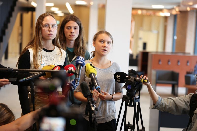 &copy; Reuters. Greta Thunberg em Malmo
 24/7/2023   TT News Agency/Andreas Hillergren/via REUTERS