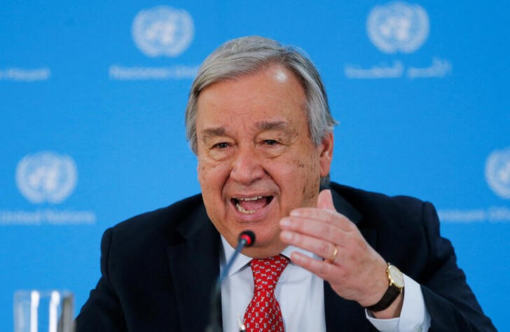 &copy; Reuters. FOTO DE ARCHIVO. El secretario general de Naciones Unidas, António Guterres, habla durante una conferencia de prensa en el complejo de la ONU en Gigiri, Nairobi, Kenia. Mayo 3, 2023. REUTERS/Thomas Mukoya