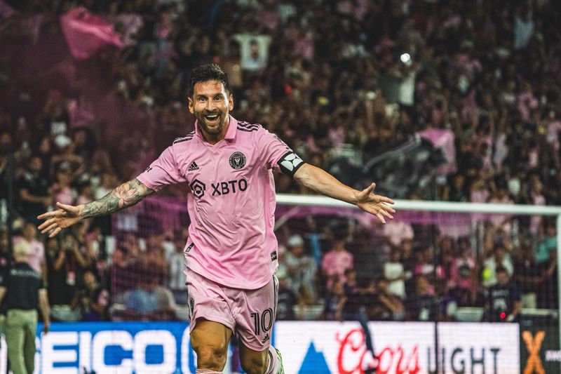 &copy; Reuters. Lionel Messi celebra gol contra Cruz Azul durante o segundo tempo
21/7/2023 Major League Soccer via USA TODAY Sports/Arquivo