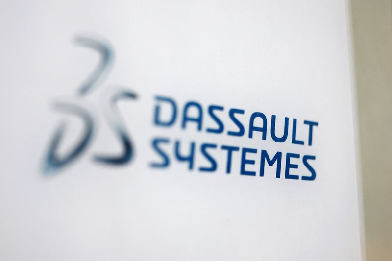 &copy; Reuters. FILE PHOTO: A logo of Dassault Systemes SE is seen on a company building in Paris, France, January 27, 2023. REUTERS/Sarah Meyssonnier/File Photo