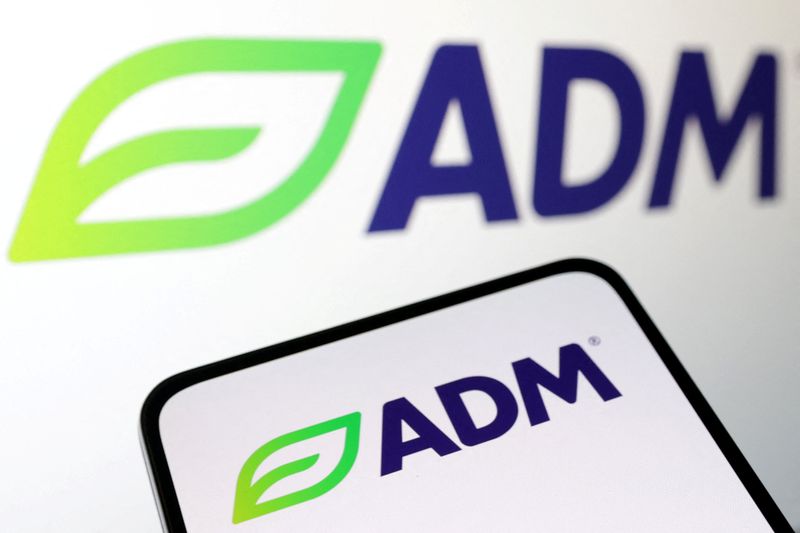 &copy; Reuters. Archer Daniels Midland Co (ADM) logo is seen displayed in this illustration taken, April 10, 2023. REUTERS/Dado Ruvic/Illustration