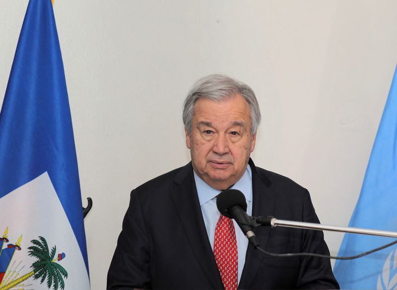 &copy; Reuters. Secretário-geral da ONU António Guterres em Porto Príncipe
 1/7/2023    REUTERS/Ralph Teddy Erol