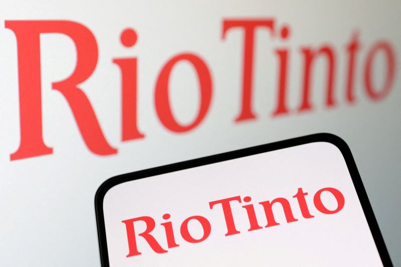 &copy; Reuters. FILE PHOTO: Rio Tinto logo is seen displayed in this illustration taken April 10, 2023. REUTERS/Dado Ruvic/Illustration