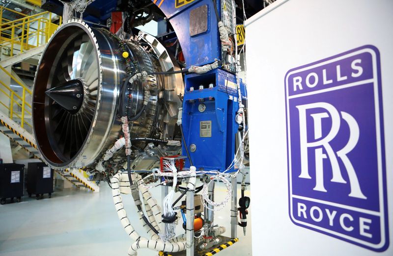 &copy; Reuters. FILE PHOTO: A BR700-725 jet engine is seen at the assembly line of the Rolls-Royce Germany plant, in Dahlewitz near Berlin, Germany February 28, 2023.   REUTERS/Nadja Wohlleben