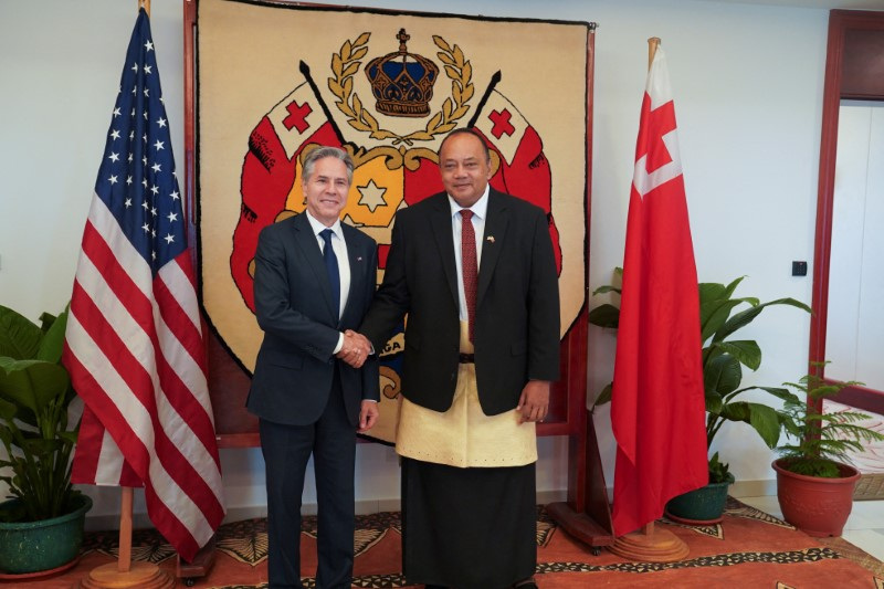 &copy; Reuters. Blinken visita Tonga
 26/7/2023 UPOU VAIPULU/Pool via REUTERS