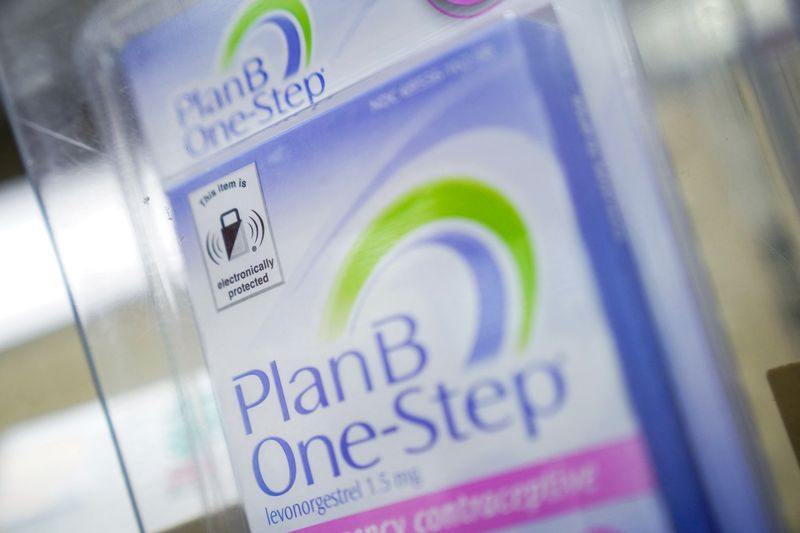 &copy; Reuters. A package of PlanB One-Step, an emergency contraceptive pill, is seen in security packaging at a CVS Pharmacy in Washington, U.S., July 7, 2022. REUTERS/Sarah Silbiger
