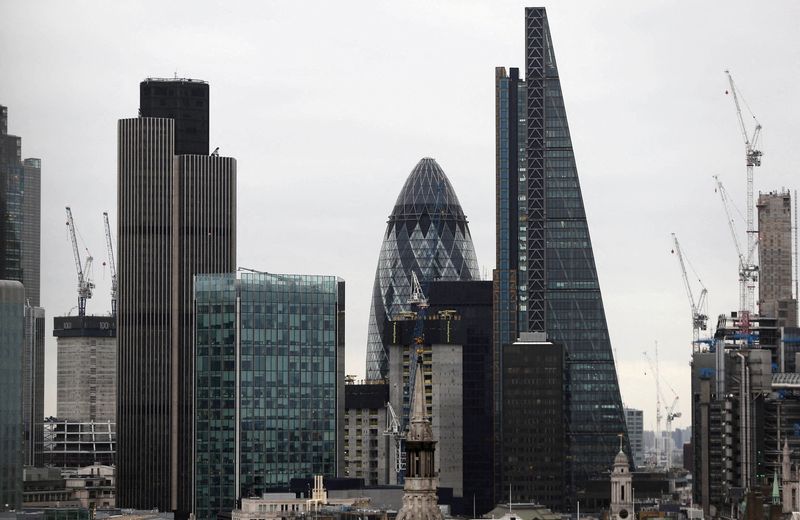 &copy; Reuters. FILE PHOTO: A view of the London skyline shows the City of London financial district, seen from St Paul's Cathedral in London, Britain February 25, 2017. REUTERS/Neil Hall/File Photo