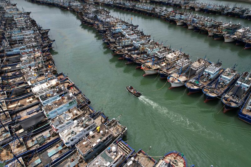 &copy; Reuters. Barcos de pesca em Xiamen, na província chinesa de Fujian
 26/7/2023    cnsphoto via REUTERS