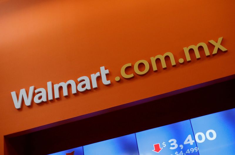 &copy; Reuters. A Walmart sign is pictured inside a Walmart store in Mexico City, Mexico March 28, 2019. REUTERS/Edgard Garrido