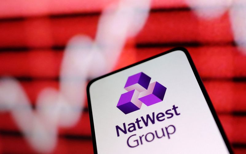 &copy; Reuters. FILE PHOTO: NatWest Group bank logo and rising stock graph are seen in this illustration taken March 12, 2023. REUTERS/Dado Ruvic/Illustration/File Photo