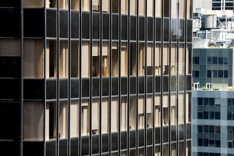 &copy; Reuters. FILE PHOTO: The front of an office building is seen in New York City, U.S., July 7, 2023. REUTERS/Amr Alfiky/File Photo