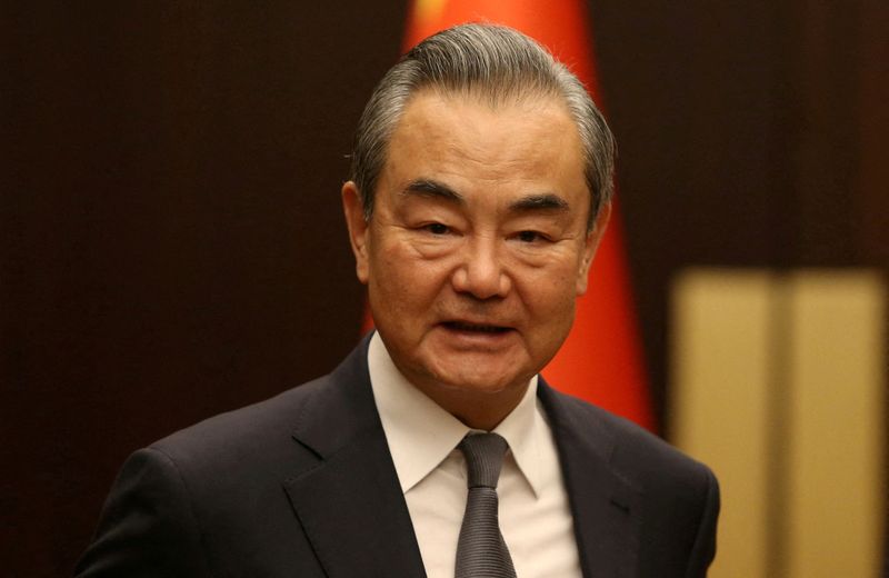 &copy; Reuters. Ministro das Relações Exteriores da China, Wang Yi, durante visita a Ancara
26/07/2023 Stringer/Pool via REUTERS