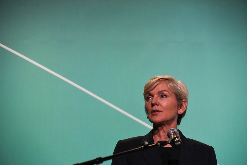 &copy; Reuters. FILE PHOTO: U.S. Secretary of Energy Jennifer Granholm delivers a speech  during the CERAWeek energy conference in Houston, Texas, U.S., March 8, 2023.  REUTERS/Callaghan O'Hare/File Photo