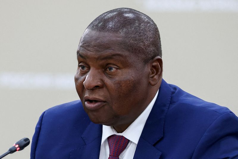 &copy; Reuters. FILE PHOTO: Central African Republic's President Faustin-Archange Touadera attends a meeting with Russian President Vladimir Putin on the sidelines of the Russia-Africa summit in Saint Petersburg, Russia, July 28, 2023.  Artem Geodakyan/TASS Host Photo Ag