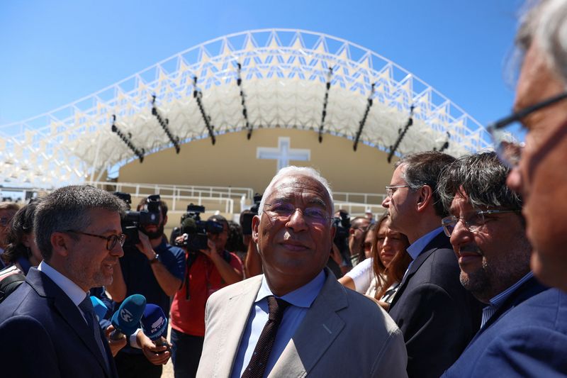 &copy; Reuters. Premiê de Portugal, António Costa, visita um dos palcos da Jornada Mundial da Juventude, em Lisboa
31/07/2023
REUTERS/Pedro Nunes