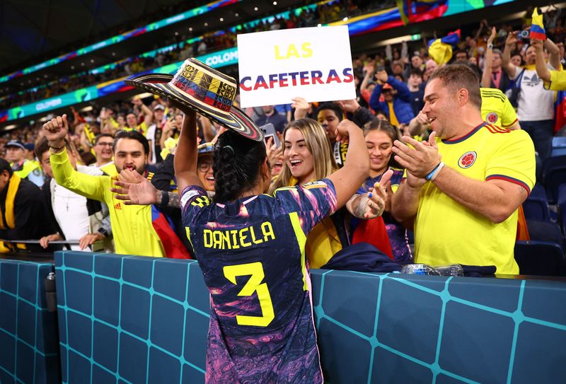 &copy; Reuters. Força da torcida colombiana contra Alemanha cria novo padrão na Copa do Mundo Feminina
30/07/2023
REUTERS/Carl Recine