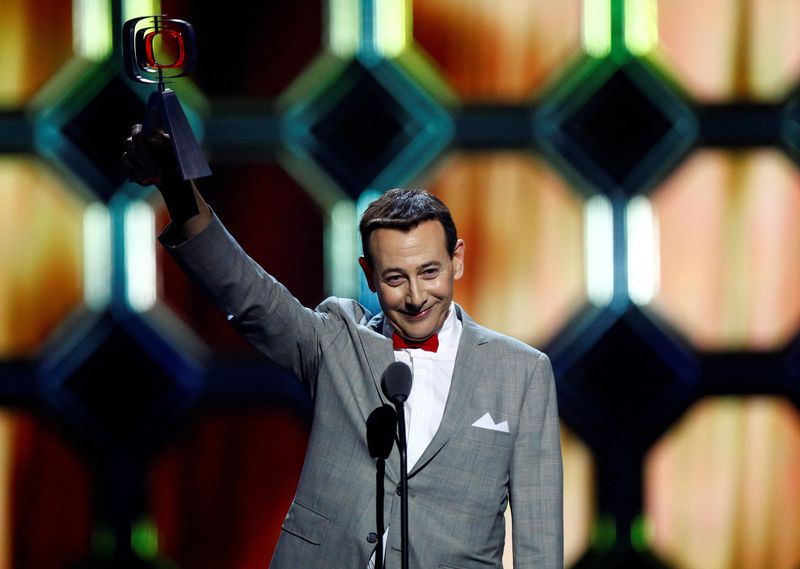 &copy; Reuters. FILE PHOTO: Actor Paul Reubens accepts an award as his character Pee-wee Herman during the 10th Anniversary TV Land Awards in New York April 14, 2012. REUTERS/Eric Thayer