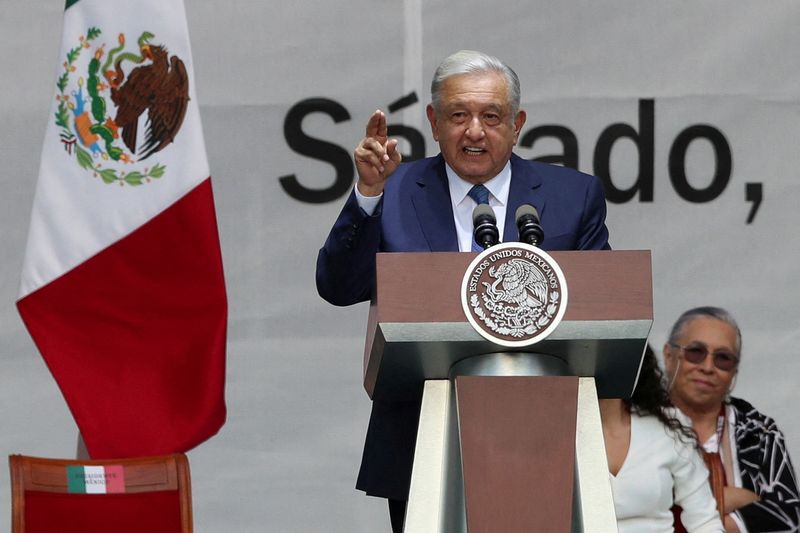 &copy; Reuters. 　７月３１日、メキシコのロペスオブラドール大統領は、ウクライナでの「不合理な」戦争の終結を求め、サウジアラビアで開催予定の和平会議にはウクライナとロシア双方の代表が出席す