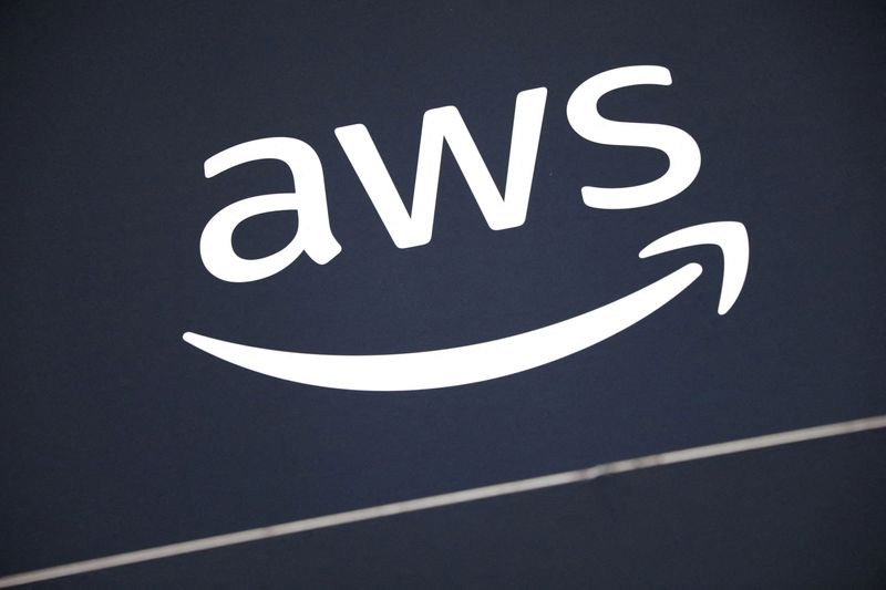 &copy; Reuters. FILE PHOTO: A logo for Amazon Web Services (AWS) is seen at the Collision conference in Toronto, Ontario, Canada June 23, 2022. Picture taken June 23, 2022. REUTERS/Chris Helgren//File Photo