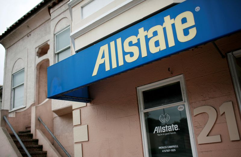 &copy; Reuters. FILE PHOTO: An Allstate insurance office is shown in San Francisco, California February 10, 2010.  REUTERS/Robert Galbraith/File Photo