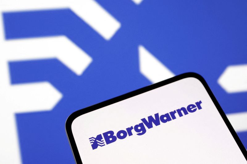 &copy; Reuters. BorgWarner Inc logo is seen displayed in this illustration taken April 10, 2023. REUTERS/Dado Ruvic/Illustration/File photo