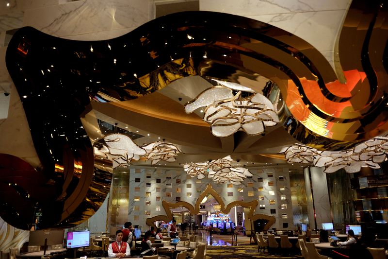 &copy; Reuters. A general view of the casino inside MGM Cotai in Macau, China February 13, 2018. REUTERS/Bobby Yip