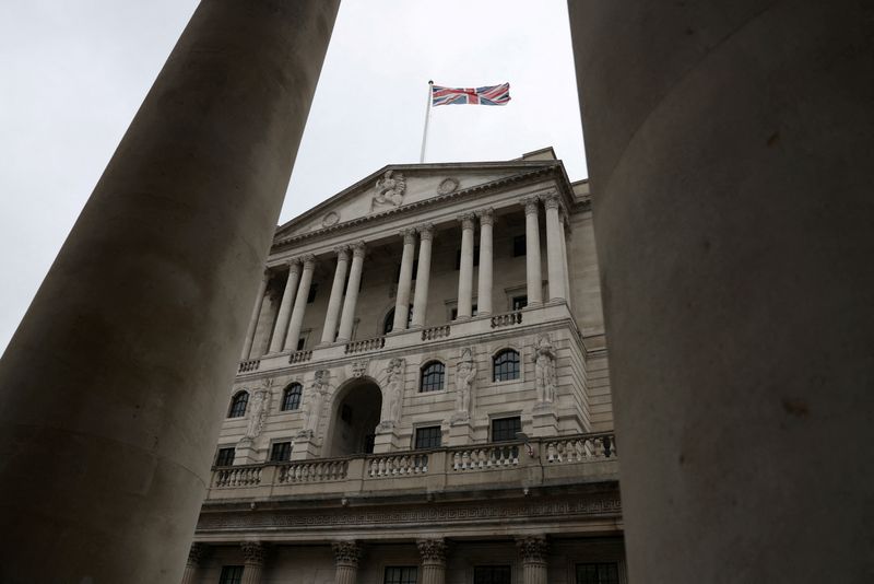 &copy; Reuters. FILE PHOTO: The Bank of England in the City of London, Britain, July 30, 2023. REUTERS/Hollie Adams/File Photo