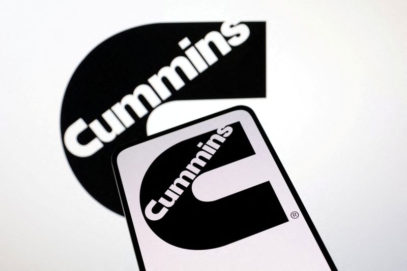 &copy; Reuters. FILE PHOTO: Cummins logo is seen displayed in this illustration taken April 10, 2023. REUTERS/Dado Ruvic/Illustration/File Photo