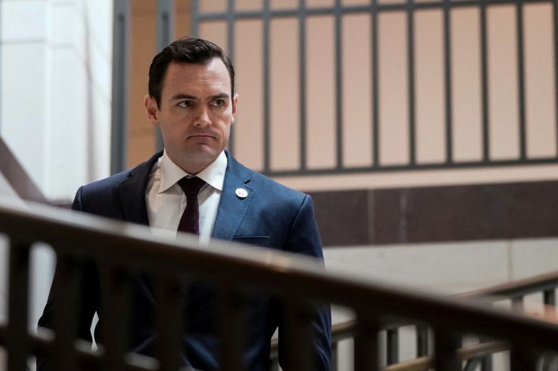 &copy; Reuters. FILE PHOTO: U.S. Representative Mike Gallagher (R-WI) walks to a House Permanent Select Committee on Intelligence meeting on Capitol Hill in Washington, U.S., February 7, 2023. REUTERS/Elizabeth Frantz/File Photo