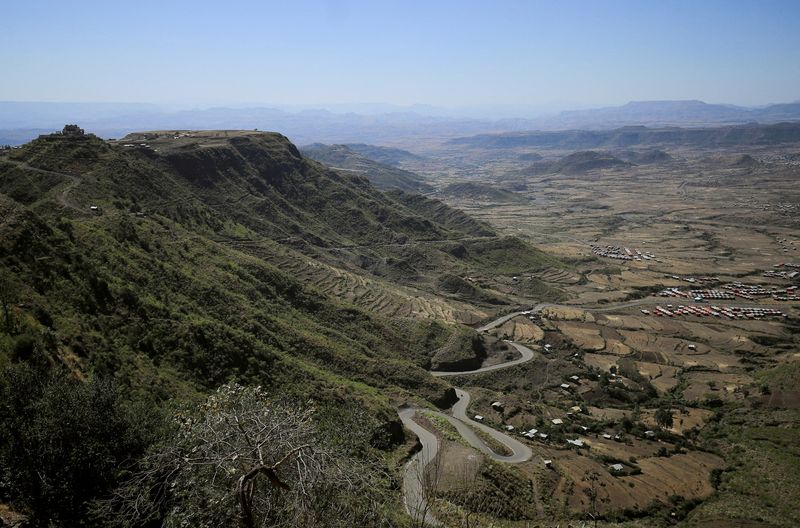 &copy; Reuters. FILE PHOTO: A partial view of the Lalibela town in the Amhara Region, Ethiopia, January 25, 2022. Picture taken January 25, 2022. REUTERS/Tiksa Negeri/File Photo
