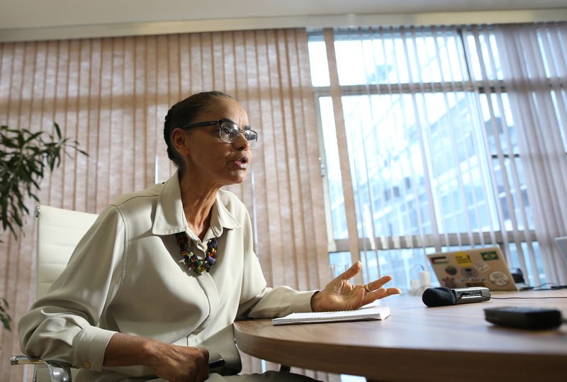 &copy; Reuters. Ministra do Meio e Ambiente e Mudança do Clima, Marina Silva, durante entrevista com a Reuters, em Brasília
07/02/2018
REUTERS/Adriano Machado