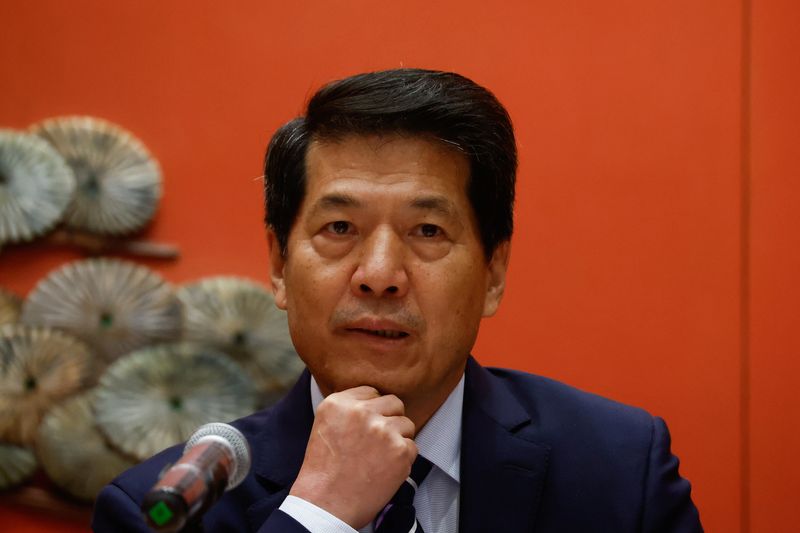&copy; Reuters. L'envoyé spécial chinois pour les affaires eurasiennes Li Hui à Pékin, en Chine. /Photo prise le 2 juin 2023/REUTERS/Thomas Peter
