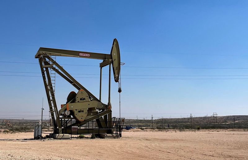 &copy; Reuters. FILE PHOTO: An oil pumpjack is pictured in the Permian basin, Loco Hills regions, New Mexico, U.S., April 6, 2023. REUTERS/Liz Hampton