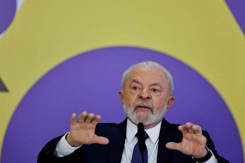 &copy; Reuters. Presidente Luiz Inácio Lula da Silva durante encontro com jornalistas, em Brasília
02/08/2023
REUTERS/Ueslei Marcelino