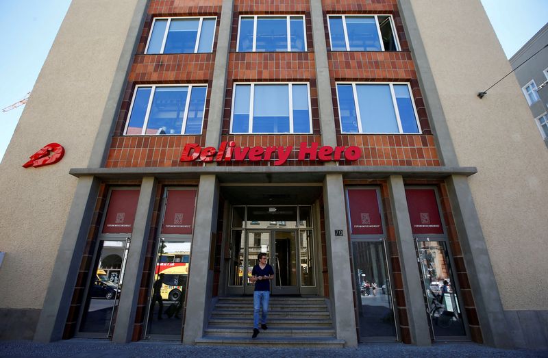 &copy; Reuters. Le siège de Delivery Hero à Berlin. /Photo prise le 2 juin 2017/REUTERS/Fabrizio Bensch