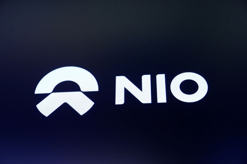 &copy; Reuters. Chinese electric vehicle start-up Nio Inc. company logo is on display on its initial public offering (IPO) day at the NYSE in New York, U.S., September 12, 2018.  REUTERS/Brendan McDermid