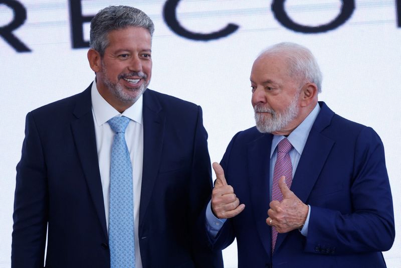 &copy; Reuters. Lula e Lira participam de cerimônia no Palácio do Planalto
03/08/2023
REUTERS/Adriano Machado