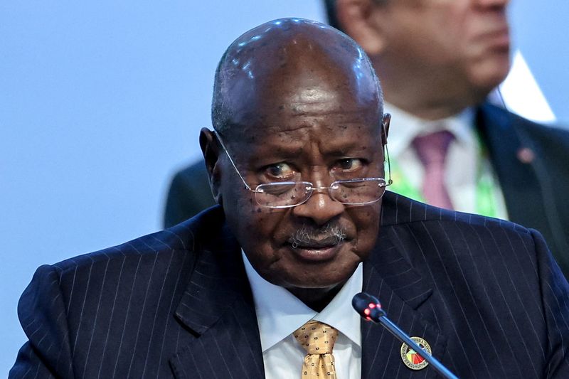 &copy; Reuters. Ugandan President Yoweri Museveni attends a session of the Russia-Africa summit in Saint Petersburg, Russia, July 28, 2023.  Mikhail Tereshchenko/TASS Host Photo Agency via REUTERS/File Photo