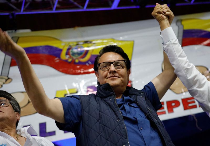 &copy; Reuters. Fernando Villavicencio durante campanha em Quito
 9/8/2023    REUTERS/Karen Toro