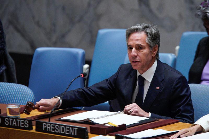 &copy; Reuters. وزير الخارجية الأمريكي أنتوني بلينكن في نيويورك بالولايات المتحدة بتاريخ الثالث من أغسطس آب 2023. تصوير: إدواردو مونوز-رويترز.