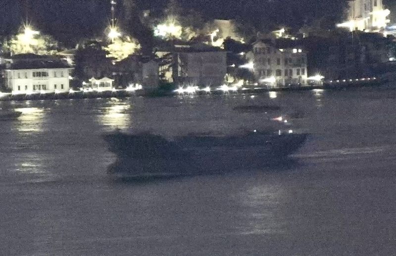 © Reuters. FILE PHOTO: Palau-flagged vessel Sukru Okan transits Bosphorus on its way to the Black Sea in Istanbul, Turkey August 13, 2023 this screen grab from a video. REUTERS/Yoruk Isik